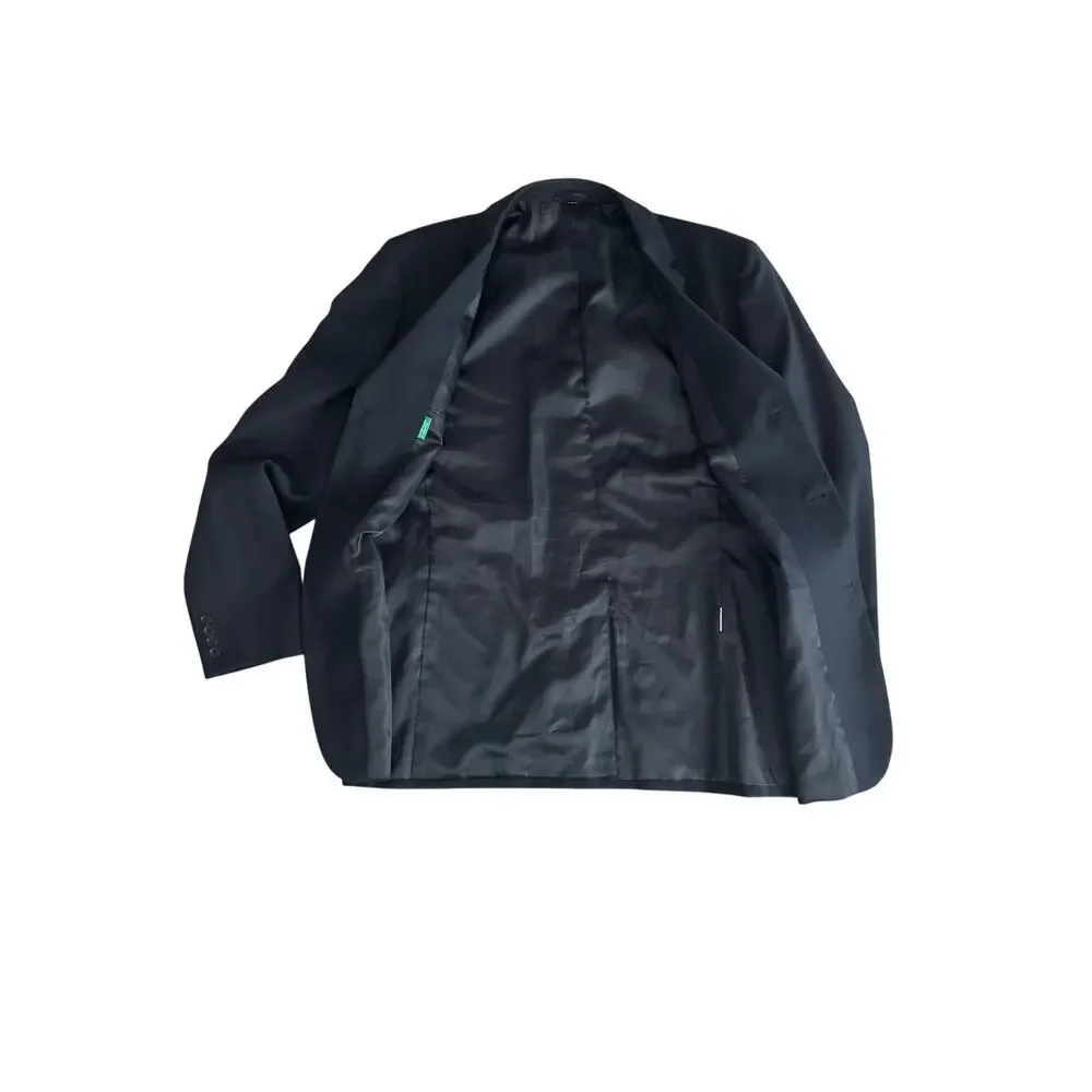 United Colors of Benetton Tailored Blazer Black Minimalist Jacket L